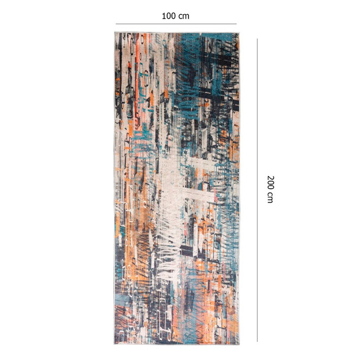 Conceptum Lathan Alfombra de Pasillo Multicolor 100 x 200 cm